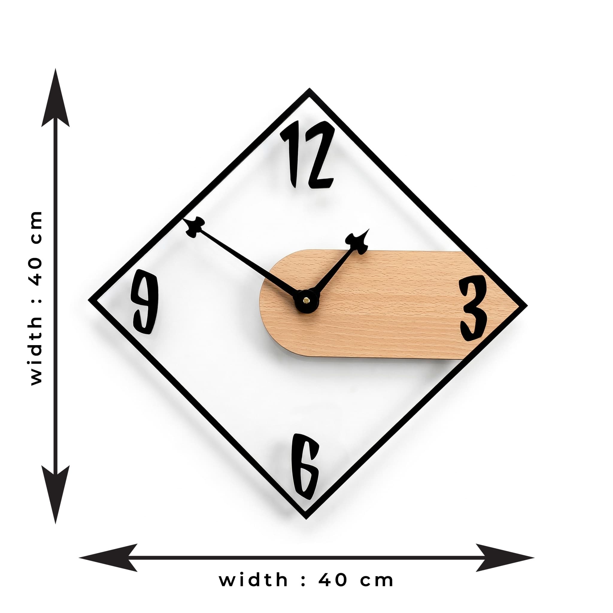 Diamond Wood Clock